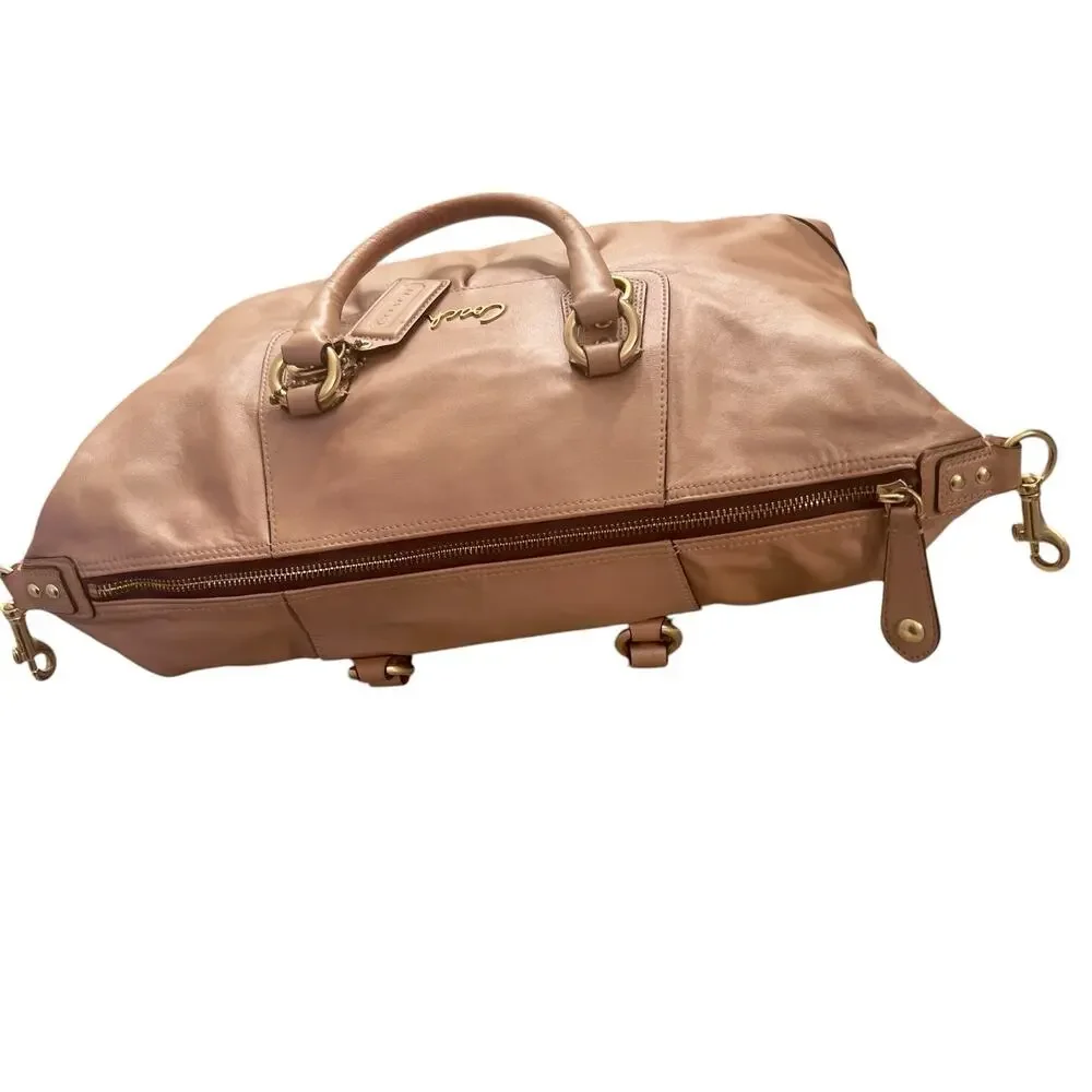Coach Woman's Ashley Size Y2K Blush Pink Large Soft Leather Classic Top Handle